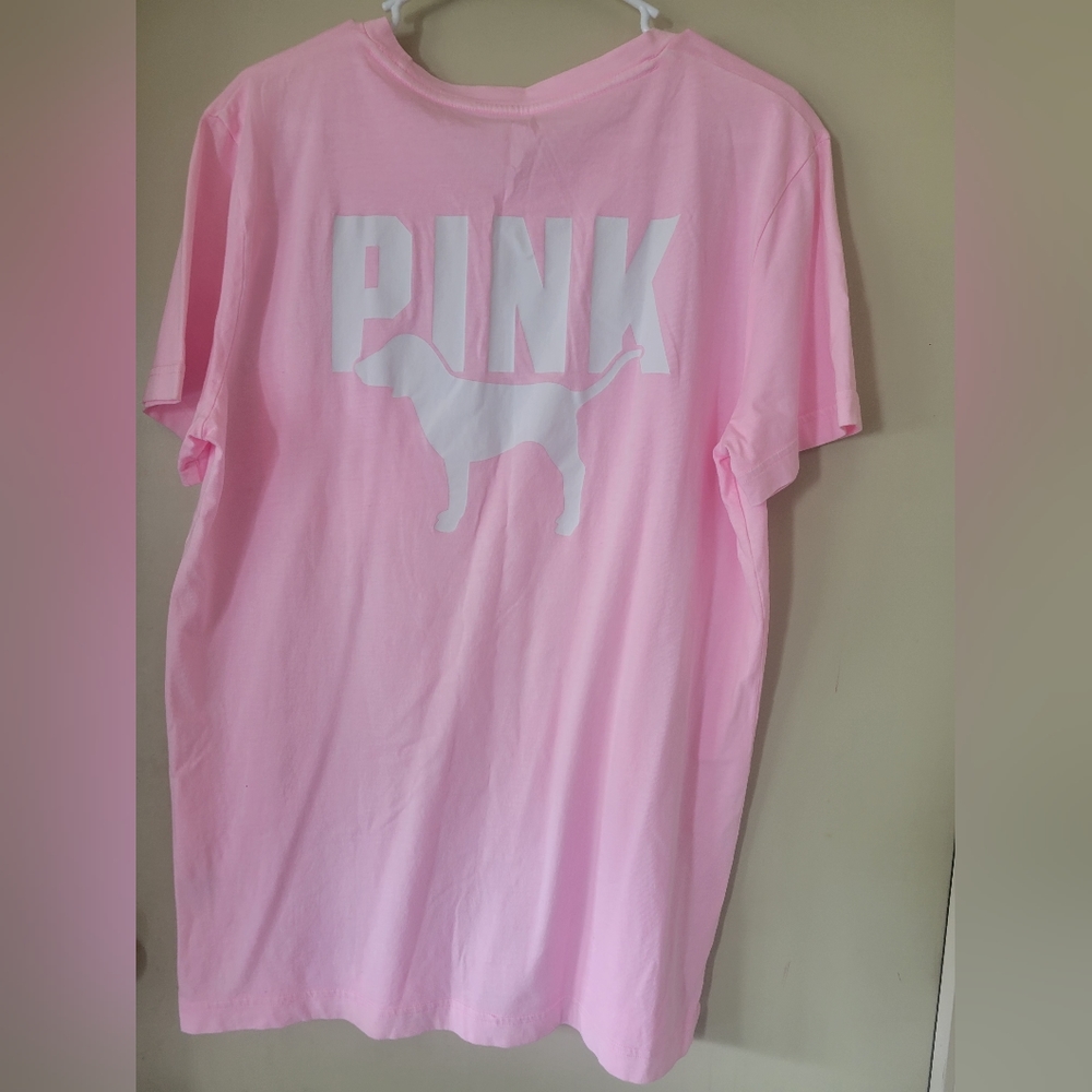 NWT VS VICTORIAS SECRET PINK CAMPUS SHORT SLEEVE TEE